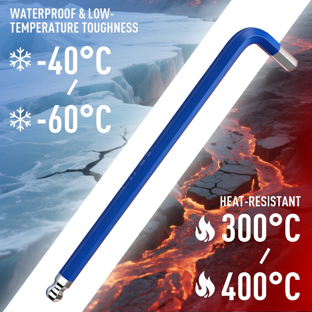 DISEN hex keys in chrome vanadium steel for lasting durability