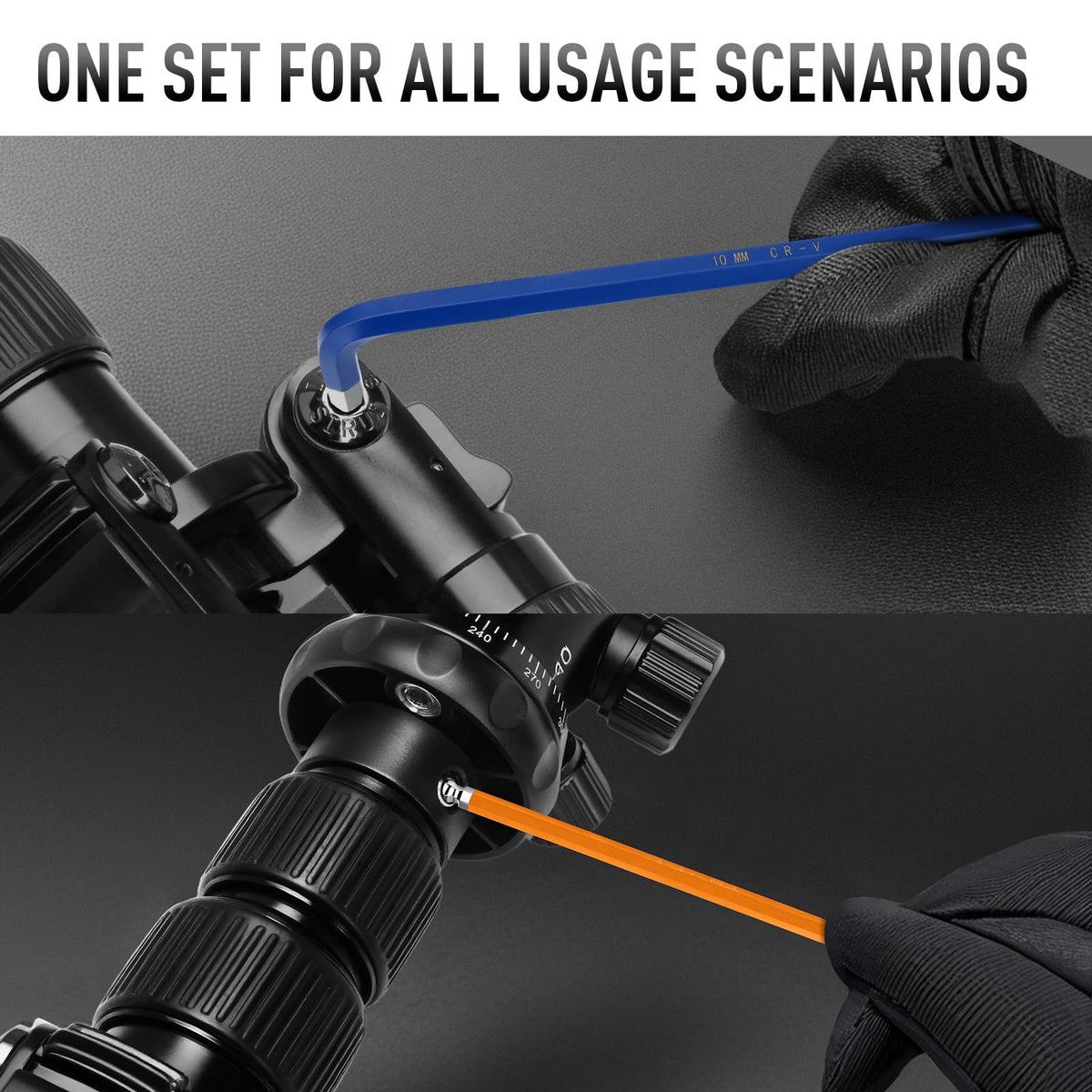DISEN hex key set organized in a compact toolbox for easy access