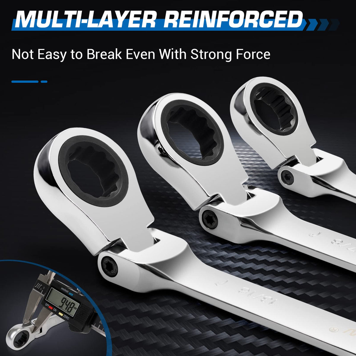 DISEN long reach design enables torque in tight spots.