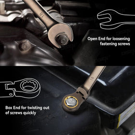 DISEN open-end and box-end combination wrenches in use