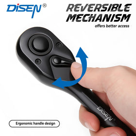DISEN ratchet features black oxide finish resisting corrosion