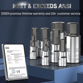 Disen S2 alloy hex bits close-up demonstrates high torque capability
