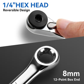 DISEN 8mm 12-point spline end adds versatile torque in awkward spots.