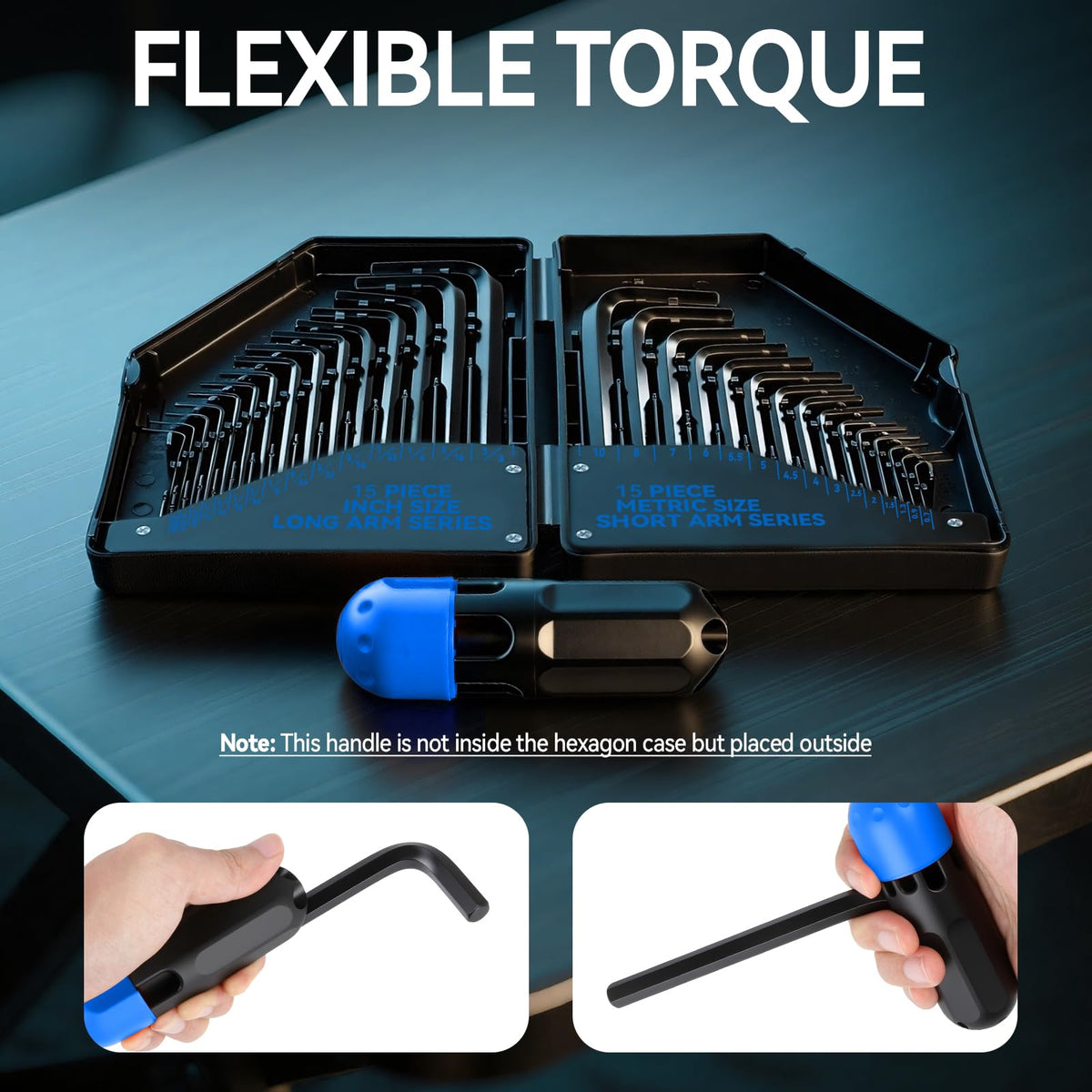 DISEN T-handle hex keys provide comfortable grip and extra torque for stubborn fasteners.
