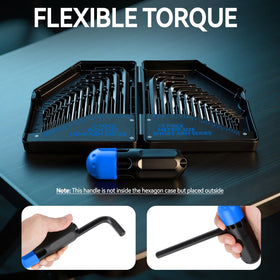 DISEN T-handle hex keys provide comfortable grip and extra torque for stubborn fasteners.