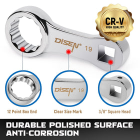 DISEN torque adapter 11mm enabling versatile bolt reach in tight spaces.