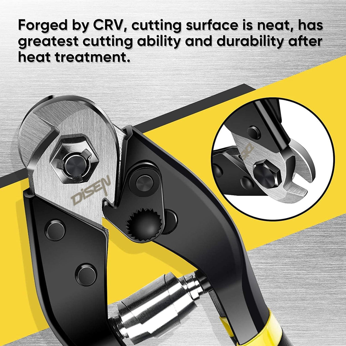 DISEN ergonomic non slip handle provides steady control during cutting