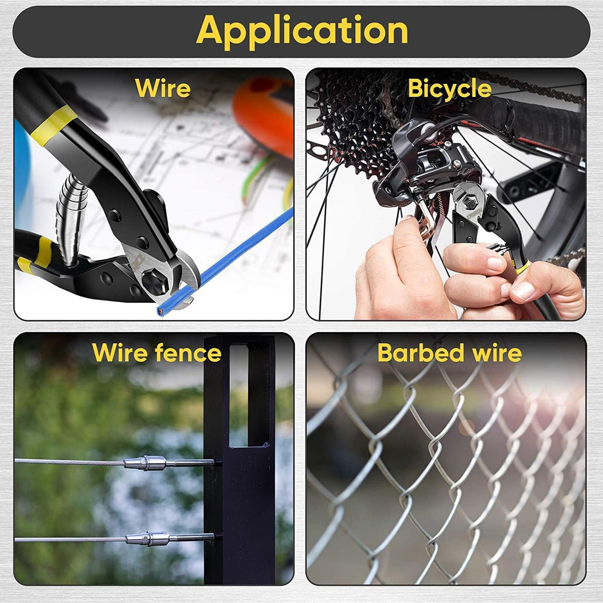DISEN Wire Cutters safety lock keeps jaws secured when not in use