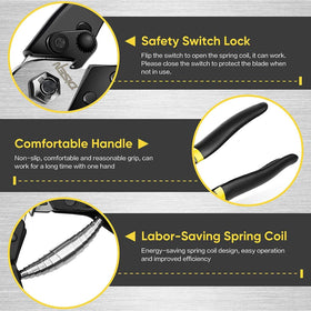 DISEN Wire Cutters spring loaded handle enables single handed operation