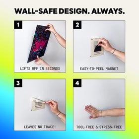 Displate flat-painted wall surface guide helps secure strong adhesion