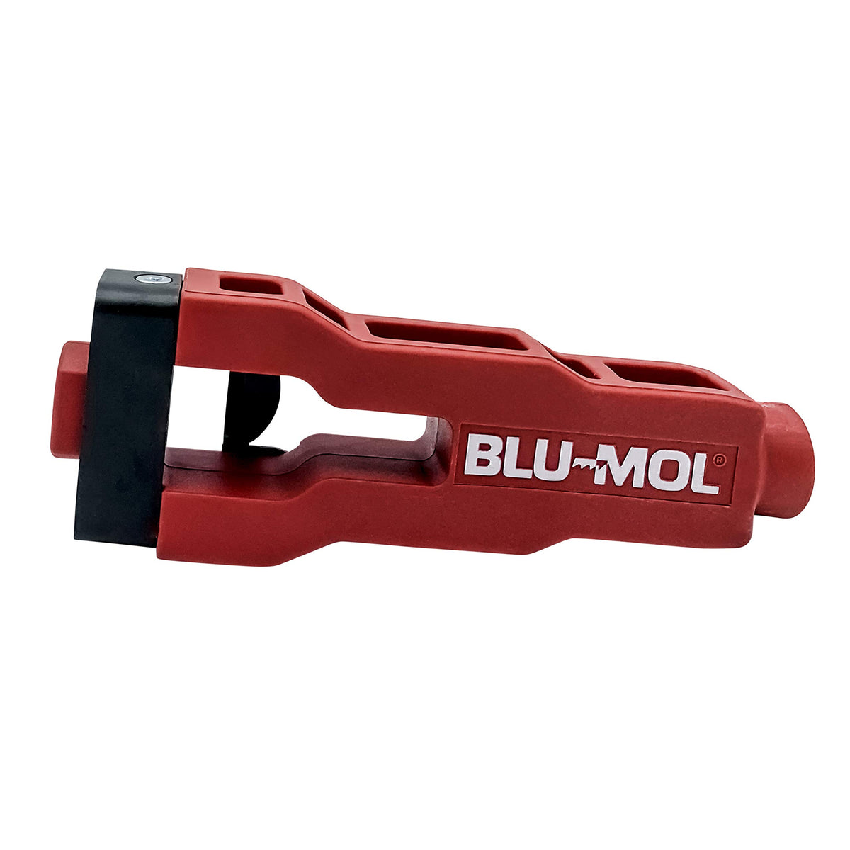 Disston Blu-Mol guide post aligns with a 1-inch edge bore for quick placement.