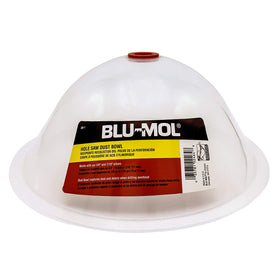 Disston Blu-MOL RemGrit dust bowl attached to a hole saw for clean drilling