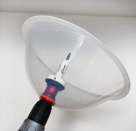 Disston RemGrit dust bowl showing universal fit with different brands and sizes.