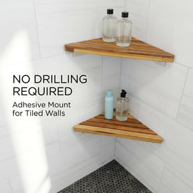 DITAVN no-drill adhesive mount keeps tiled walls intact with sturdy support.