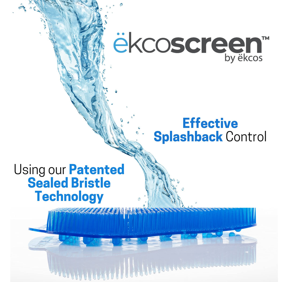 Close-up of Diversey Ekcoscreen anti-splash bristles