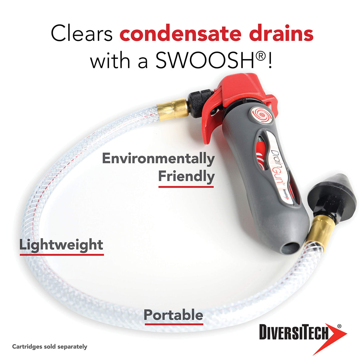GG-1 flexible hose reaches tight spaces to clear clogs
