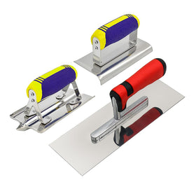 DIXIANG flat trowel 11x4 in action for smooth, even concrete surfaces.