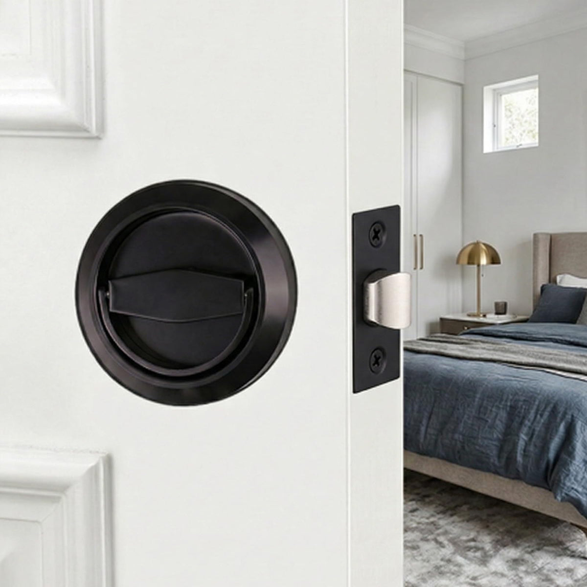 Dixiao stainless steel round recessed knob highlights durable metal construction.