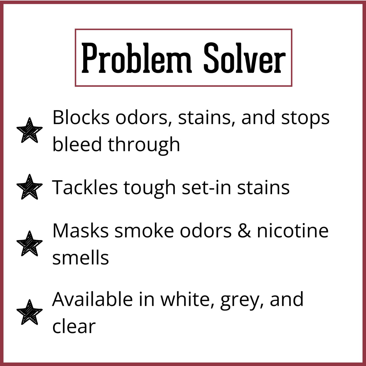 Dixie Belle Bonding BOSS odor-stain blocking action on multiple surfaces.