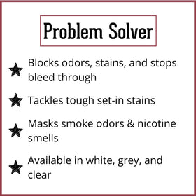 Dixie Belle Bonding BOSS odor-stain blocking action on multiple surfaces.