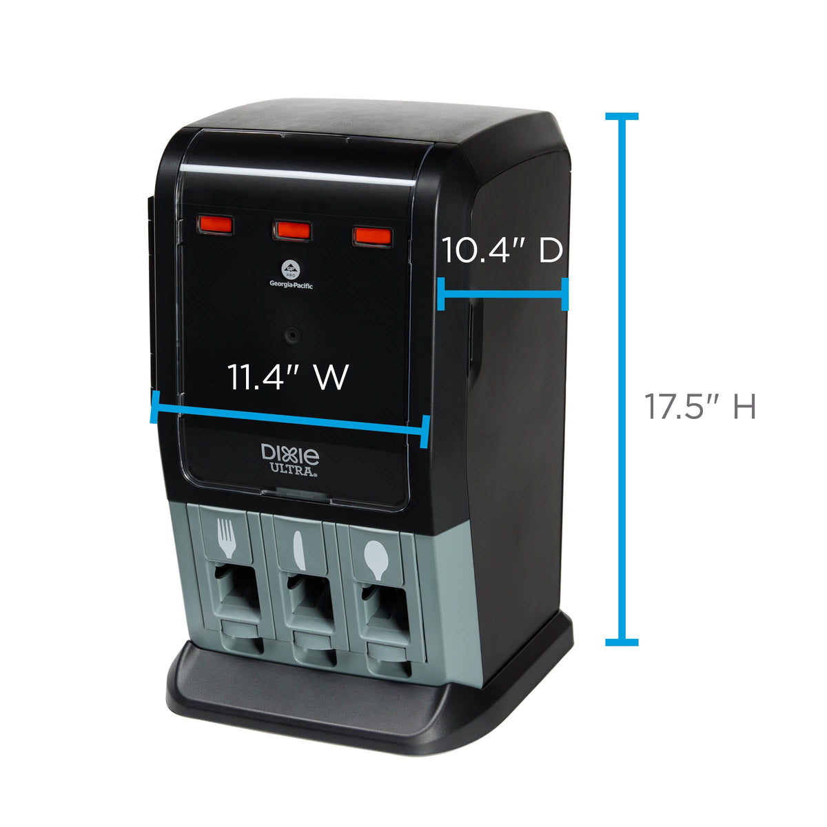 Dixie Ultra SmartStock Mini Tri-Tower side view emphasizes sleek enclosure.