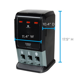 Dixie Ultra SmartStock Mini Tri-Tower side view emphasizes sleek enclosure.