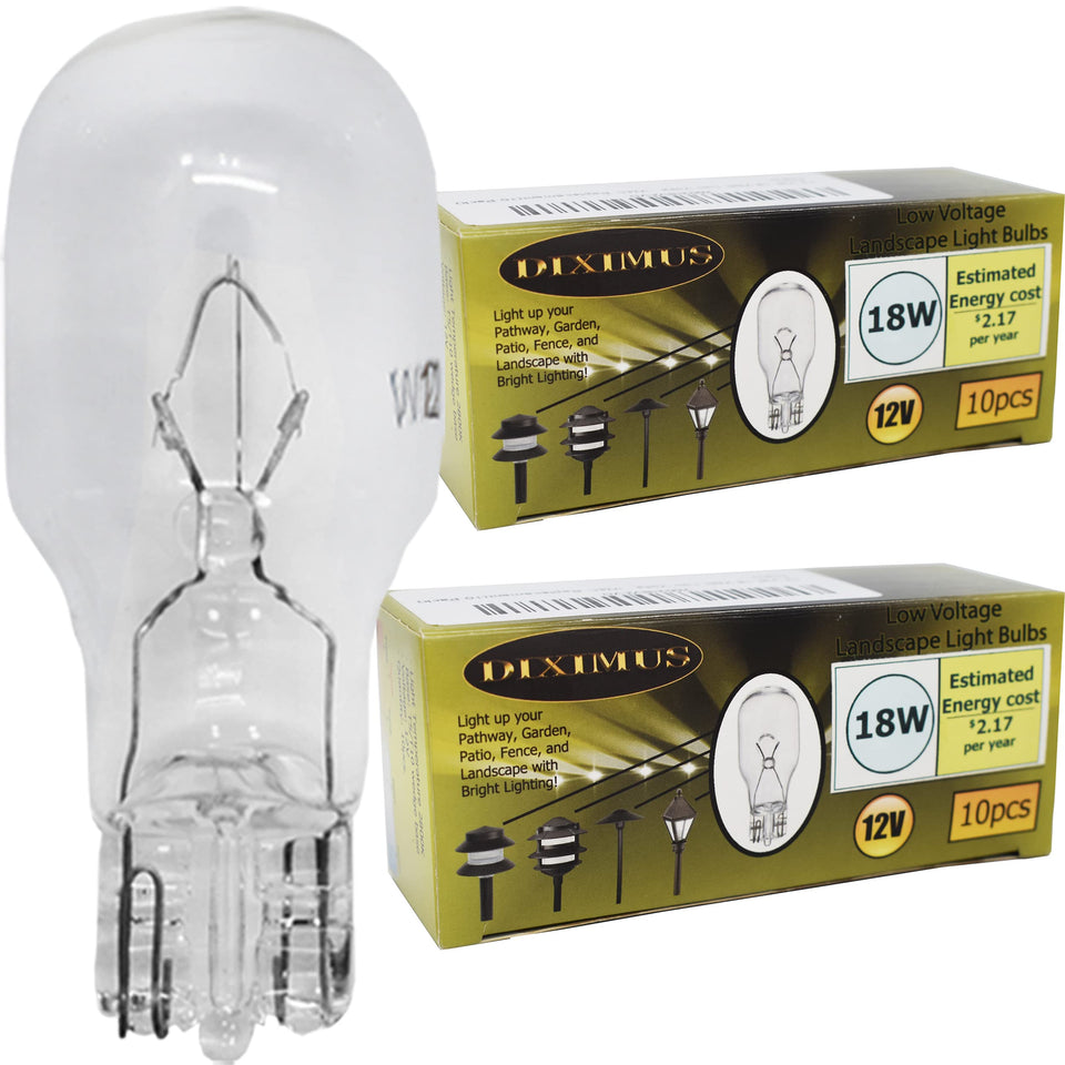 Diximus landscape bulb 12v-18w-t5 clear base for outdoor pathway lighting.