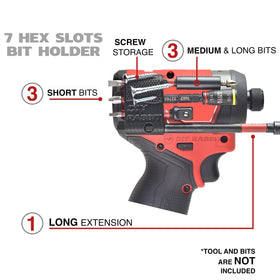 DIY Rabbit Milwaukee bit holder attachment screw detail for secure mounting