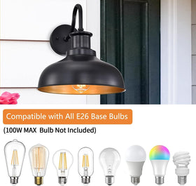 Diyel outdoor barn light close-up finish reveals protective coating