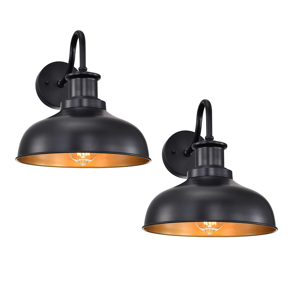 Diyel outdoor barn lights front view provides inviting exterior illumination.