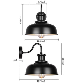 Diyel solar barn light in black finish adds rustic curb appeal