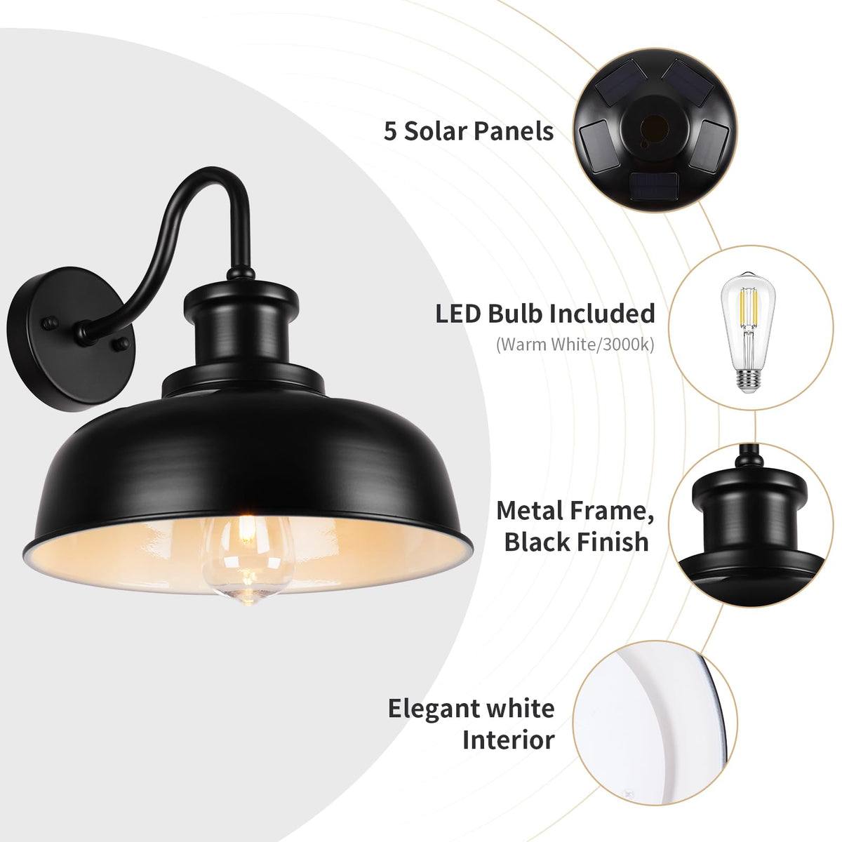 Diyel dusk-to-dawn lantern illuminates entryways automatically after sunset
