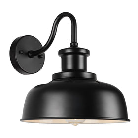 Diyel solar barn light in outdoor wall setup with modern rustic style and bright interior.