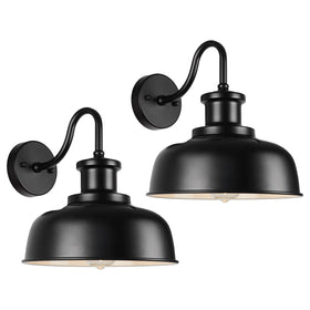 Diyel solar barn light on wall with bright interior for modern exterior lighting