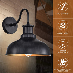 Diyel wall sconce matte black with gold interior enhances curb appeal