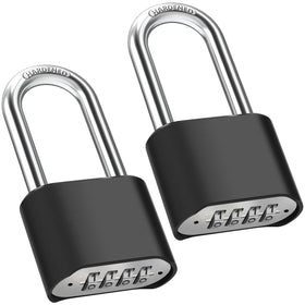 Diyife 2.5in long-shackle padlock two-pack secures outdoor gates and sheds.