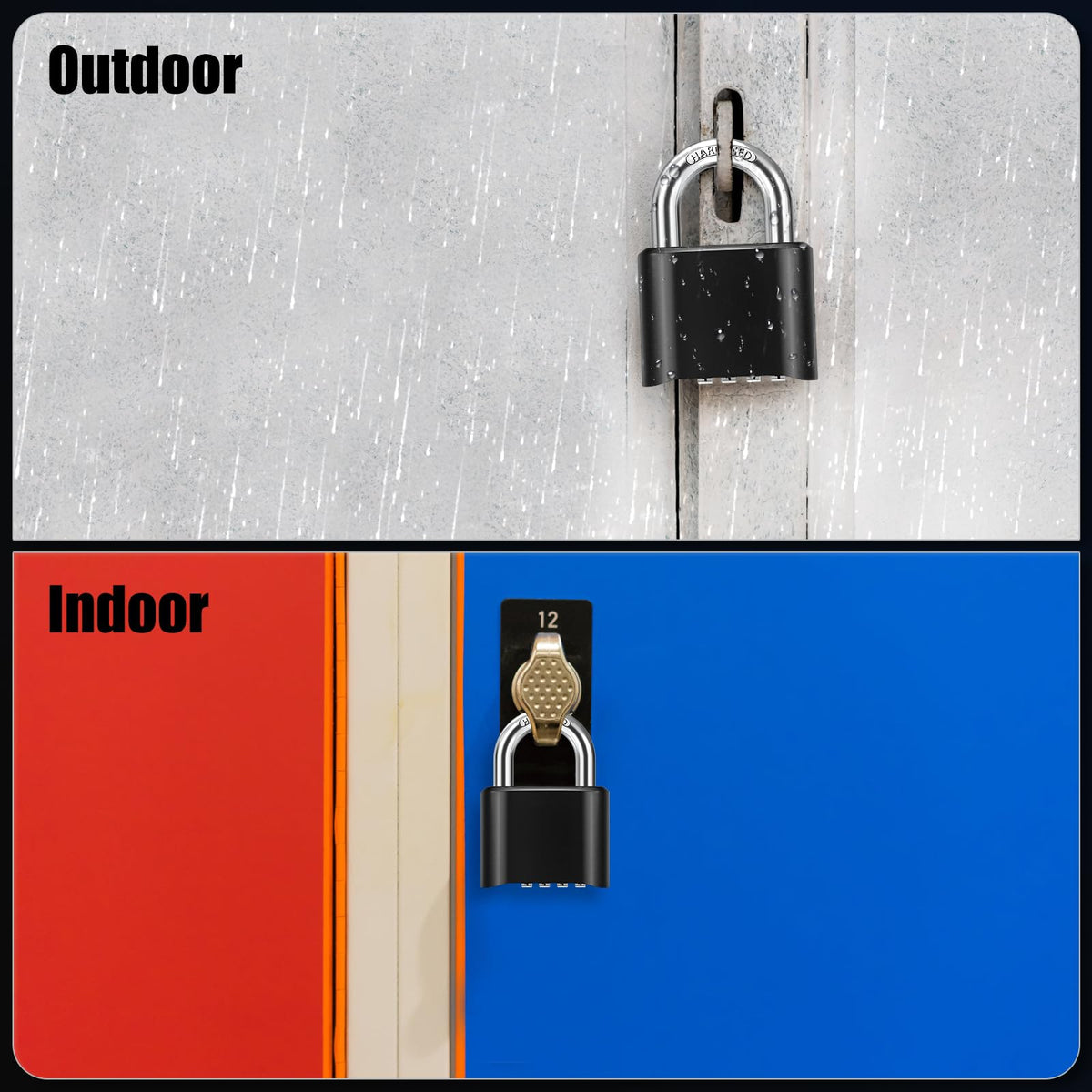 Diyife 51-5mm wide lock body fits gates and storage boxes.
