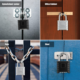 Diyife padlock installed on garden fence or garage.