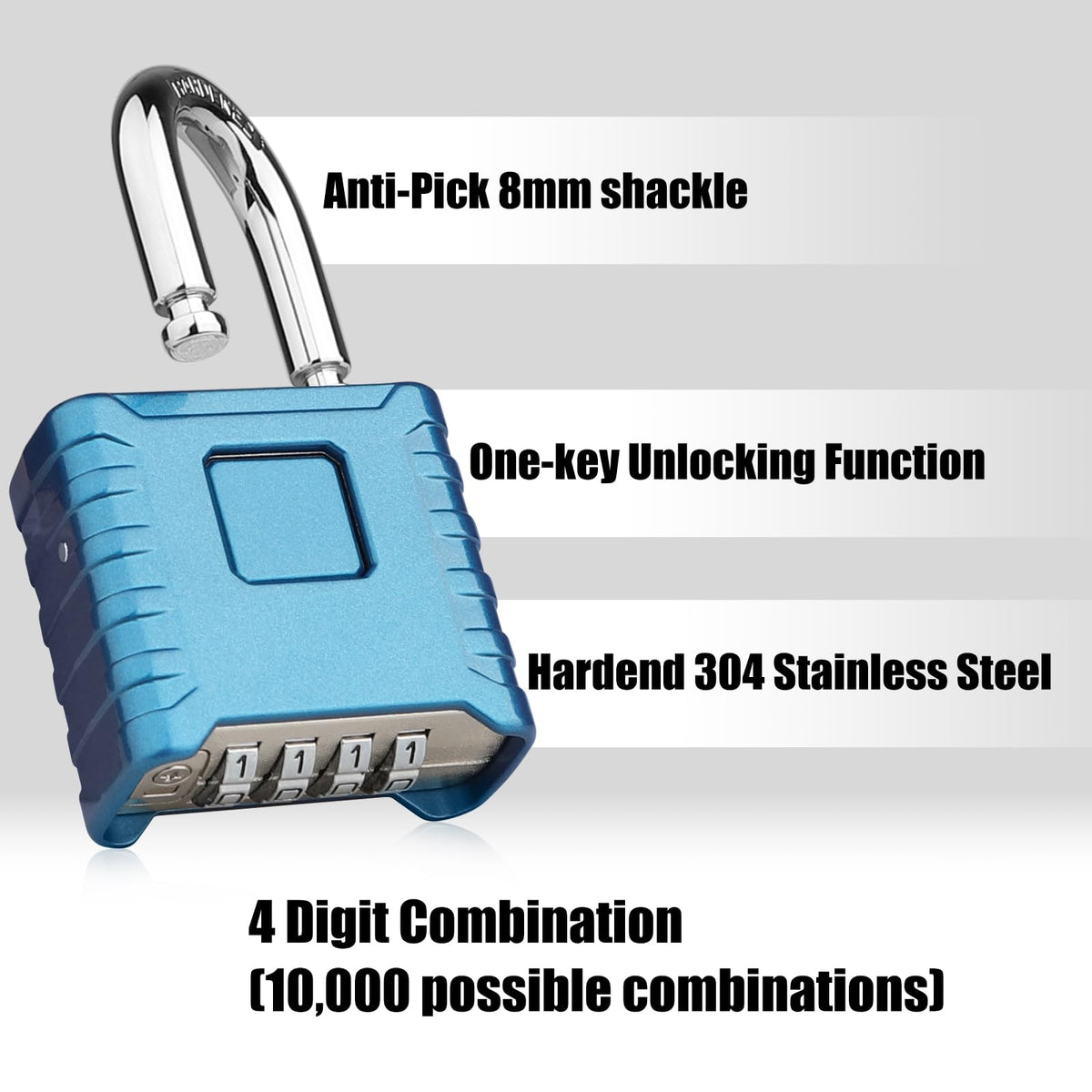 Diyife padlock hidden password bottom design enhances concealment and security