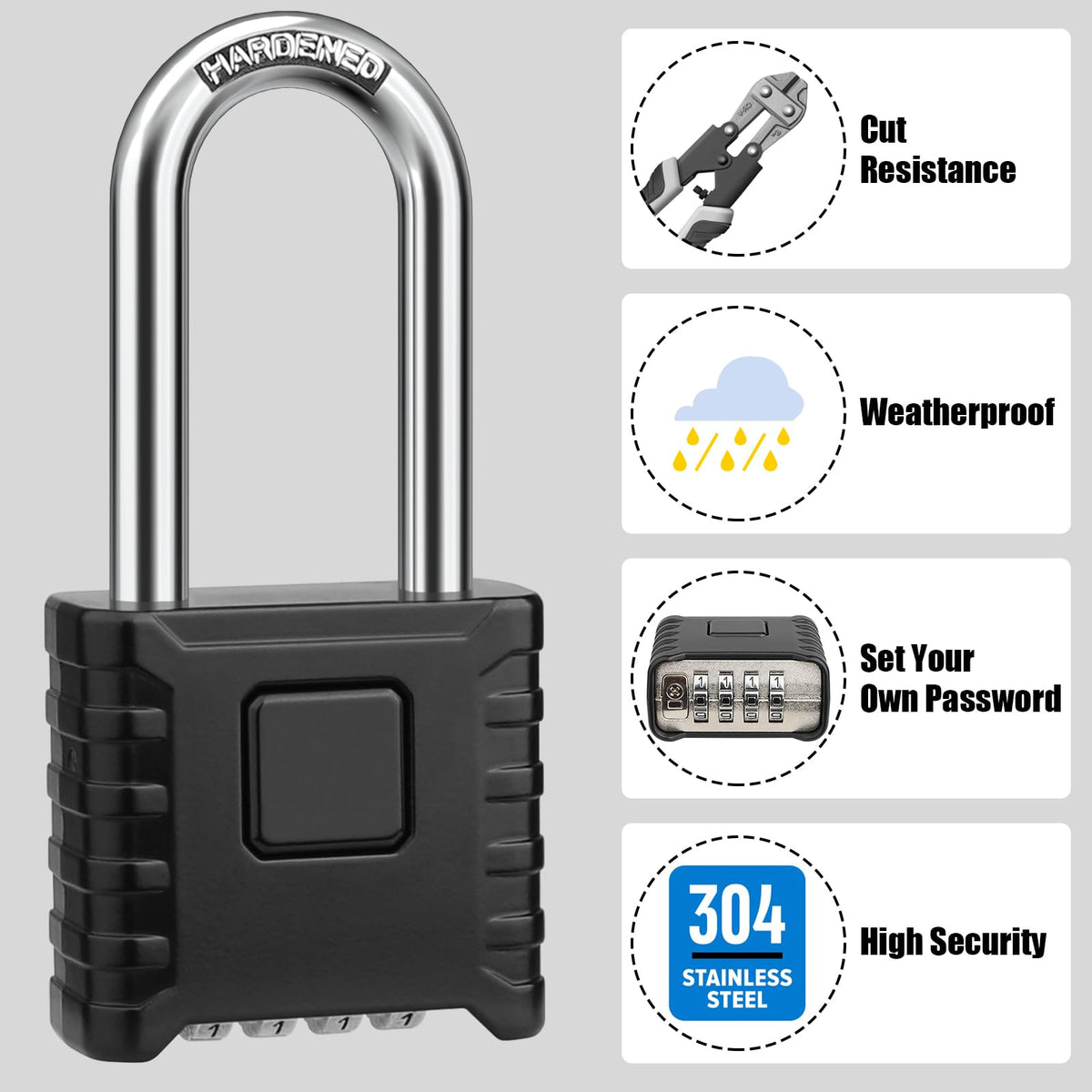 Diyife padlock password reset steps illustrate quick, secure reconfiguration.