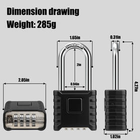 Diyife padlock shackle closeup highlights robust steel and anti-pry features.