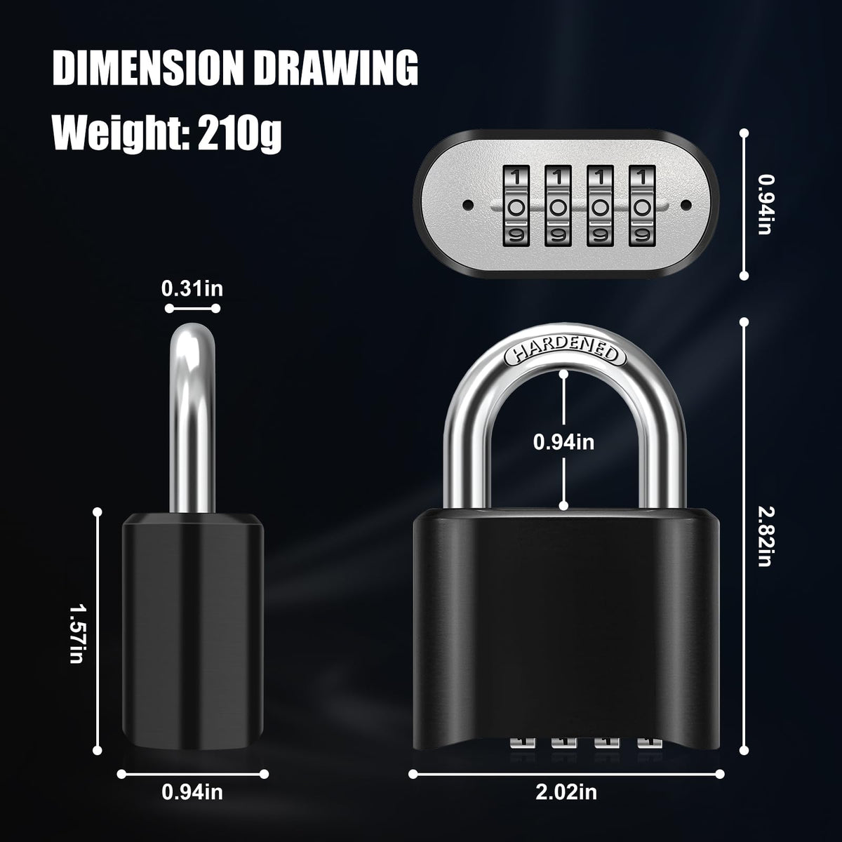 Diyife two-pack outdoor padlocks ready for immediate use.