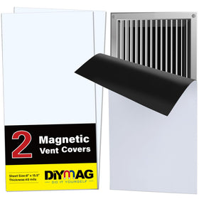 DIYMAG 2Pack strong magnetic vent cover on a floor register providing secure hold.
