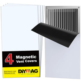 DIYMAG magnetic vent cover on floor demonstrates secure floor register sealing.