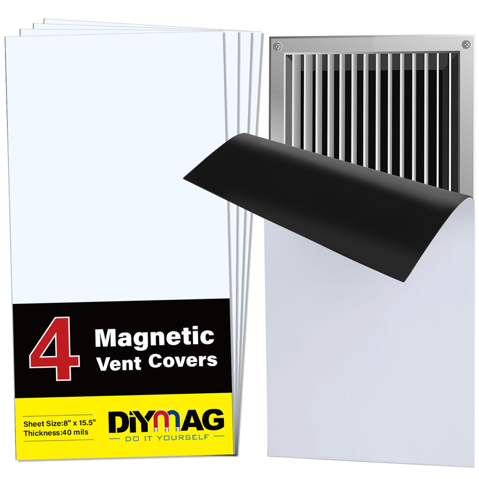 DIYMAG magnetic vent cover on floor demonstrates secure floor register sealing.