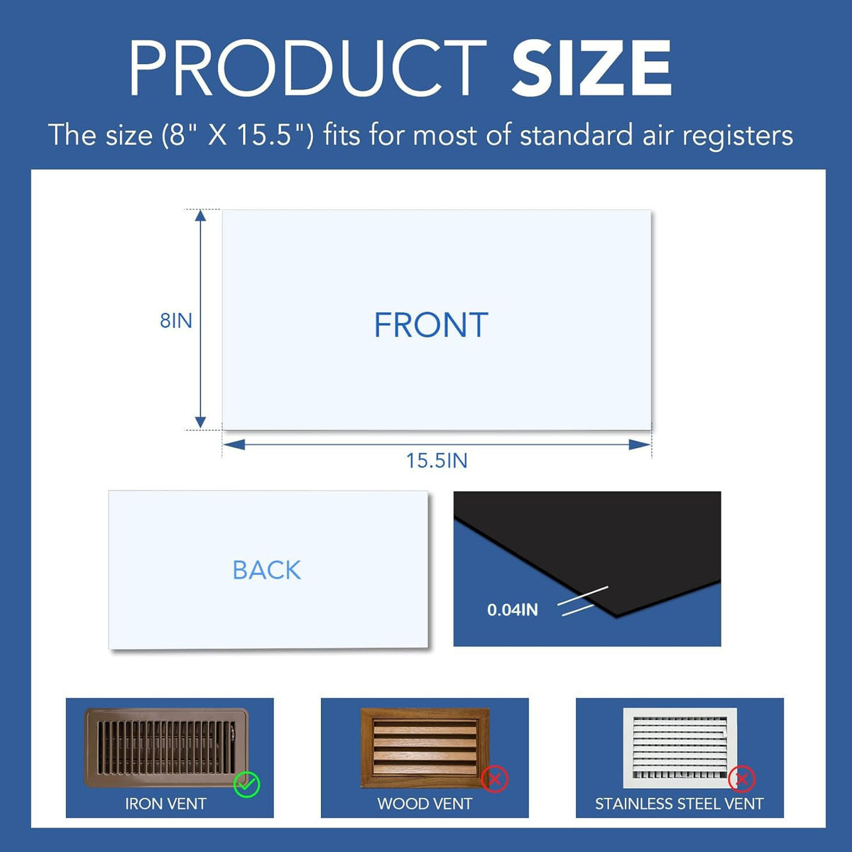 DIYMAG vent cover on wall offers easy alignment and durable hold.