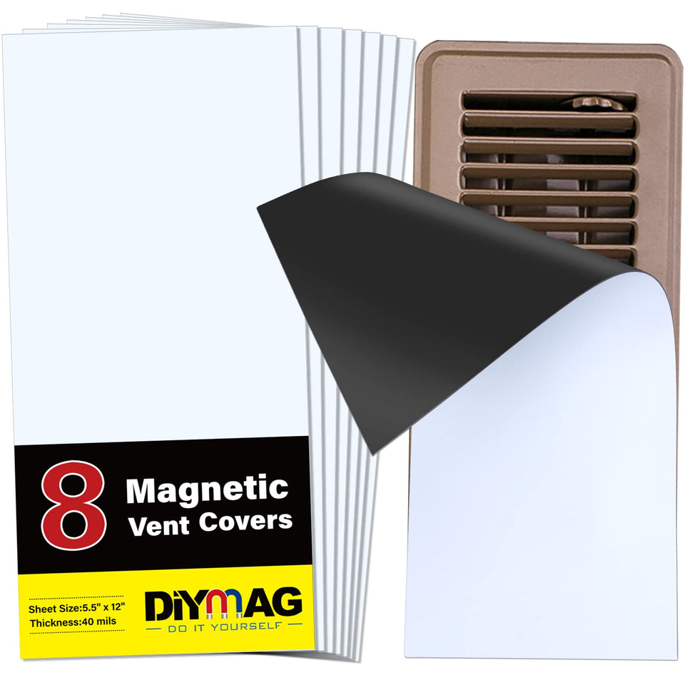 DIYMAG 8Pack strong magnetic vent cover closeup showing secure fit for airflow control.
