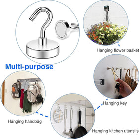 DIYMAG easy installation magnetic hook requires no drilling or screws