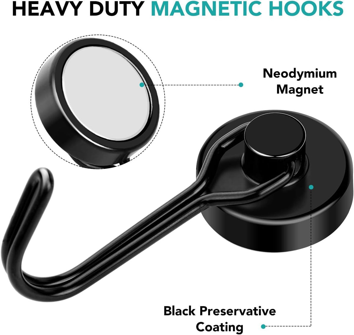DIYMAG hook on fridge for utensils, keys, or towels.