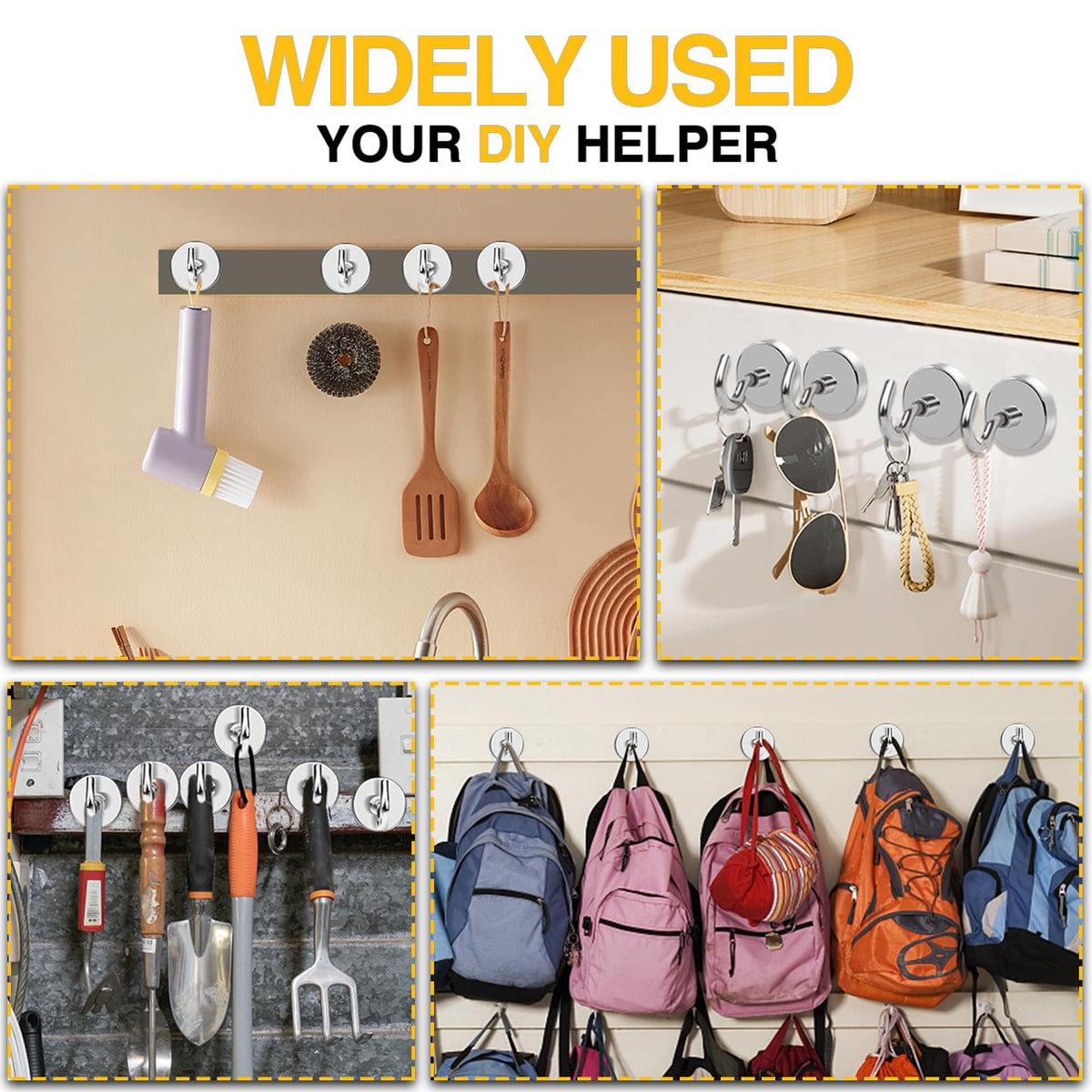 DIYMAG six-pack display for kitchen or workshop setups
